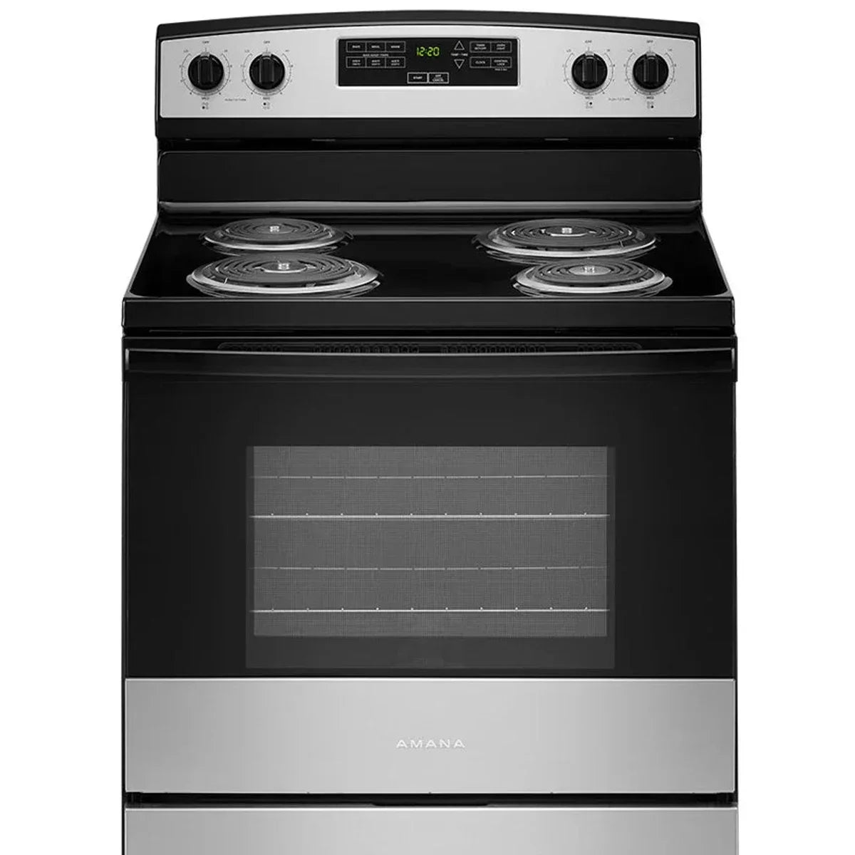 Amana 30 in. 4.8 cu ft. Electric 4 Element Range with Bake Assist