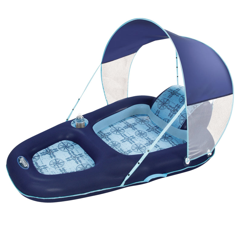 Aqua Luxury Inflatable Pool/Water Lounge with Removable Canopy, UPF 50, Ages 15+ O1465
