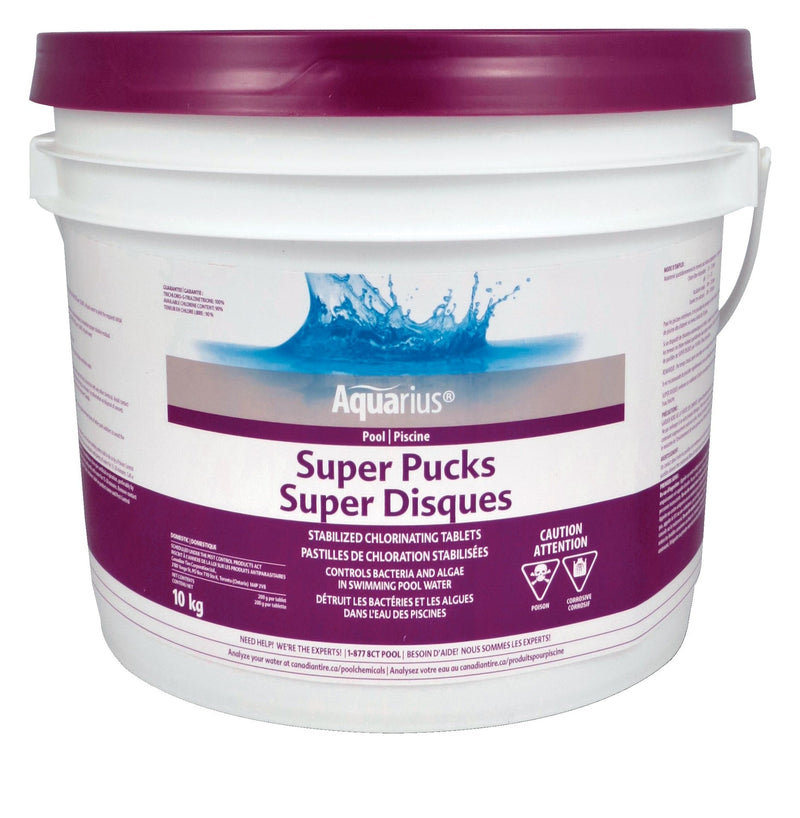 Super Pucks Stabilized Chlorine Pool Pucks, 10-kg E4458