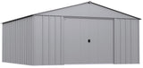 Arrow Classic 14x14-ft Flute Grey Corrosion-Resistant Steel Shed