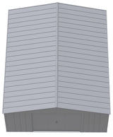 Arrow Classic 14x17-ft Flute Grey Corrosion-Resistant Metal Shed