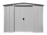 Arrow Classic 8x6-ft Flute Grey Galvanized Steel Storage Shed with Pitched Roof