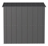 Arrow Classic Galvanized Steel Storage Shed, Charcoal, 6-ft x 4-ft