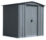 Arrow Classic Galvanized Steel Storage Shed, Charcoal, 6-ft x 5-ft