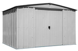 Arrow Classic Galvanized Steel Storage Shed, Flute Grey, 10-ft x 8-ft