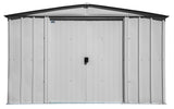 Arrow Classic Galvanized Steel Storage Shed, Flute Grey, 10-ft x 8-ft