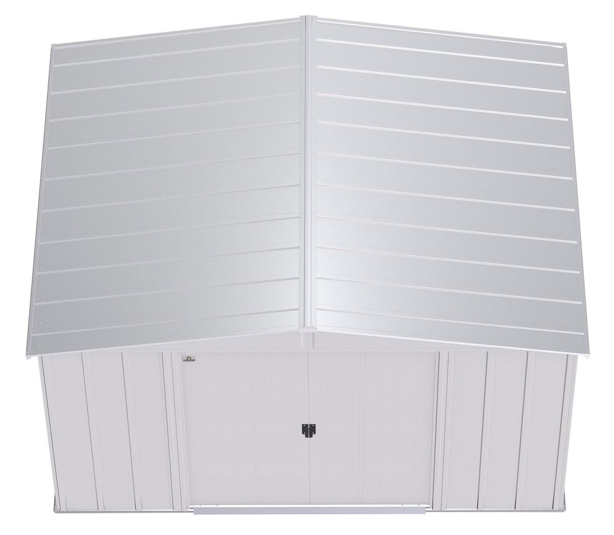Arrow Classic Galvanized Steel Storage Shed, Flute Grey, 10-ft x 8-ft