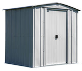 Arrow Classic Galvanized Steel Storage Shed, Flute Grey, 6-ft x 5-ft