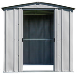 Arrow Classic Galvanized Steel Storage Shed, Flute Grey, 6-ft x 5-ft