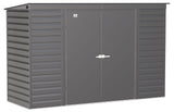 Arrow Select Galvanized Steel Storage Shed, Charcoal, 10-ft x 4-ft
