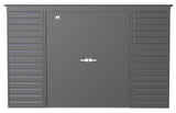 Arrow Select Galvanized Steel Storage Shed, Charcoal, 10-ft x 4-ft