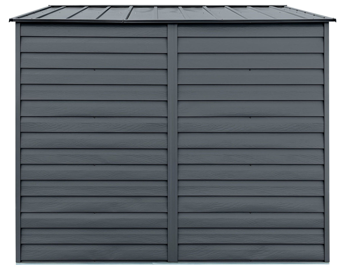 Arrow Select Galvanized Steel Storage Shed, Charcoal, 10-ft x 8-ft
