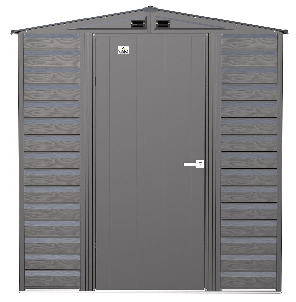 Arrow Select Galvanized Steel Storage Shed, Charcoal, 6-ft x 7-ft