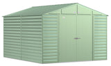 Arrow Select Galvanized Steel Storage Shed, Sage Green, 10-ft x 12-ft