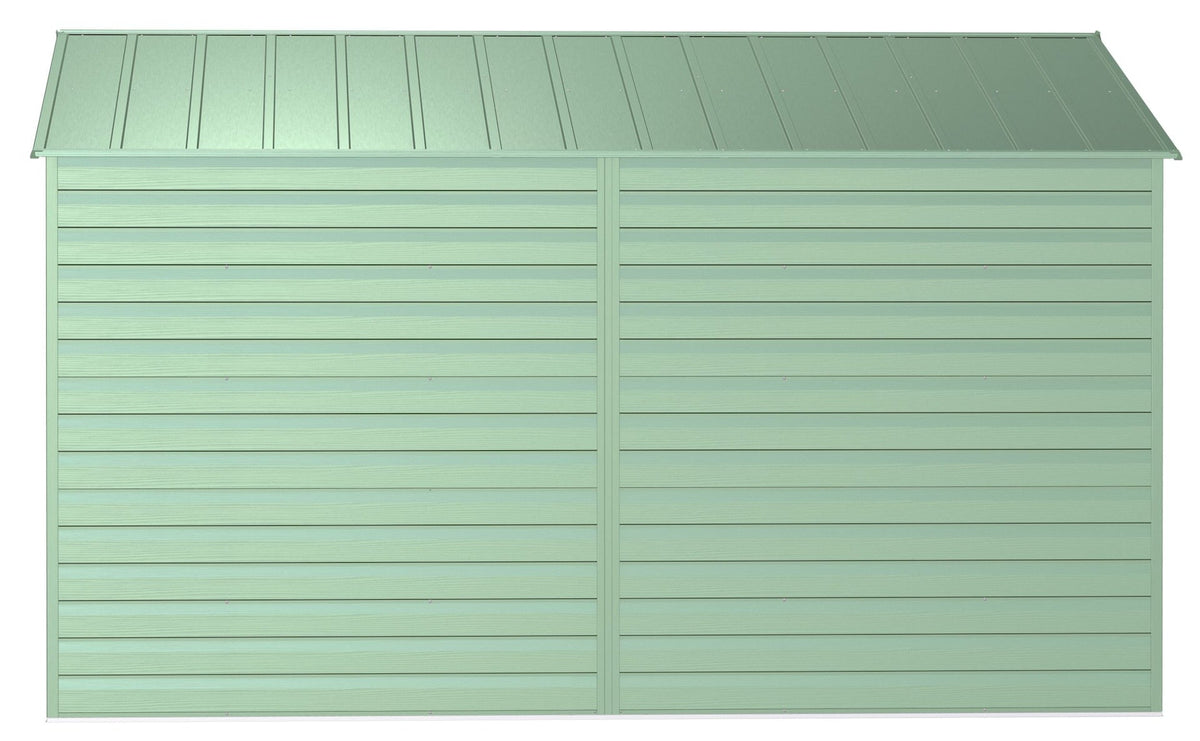 Arrow Select Galvanized Steel Storage Shed, Sage Green, 10-ft x 12-ft
