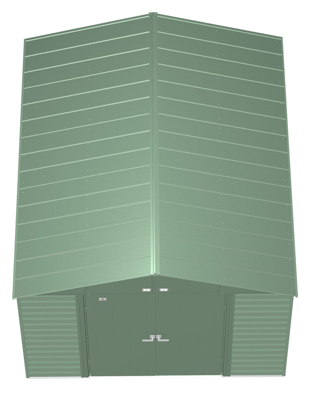 Arrow Select Galvanized Steel Storage Shed, Sage Green, 10-ft x 12-ft