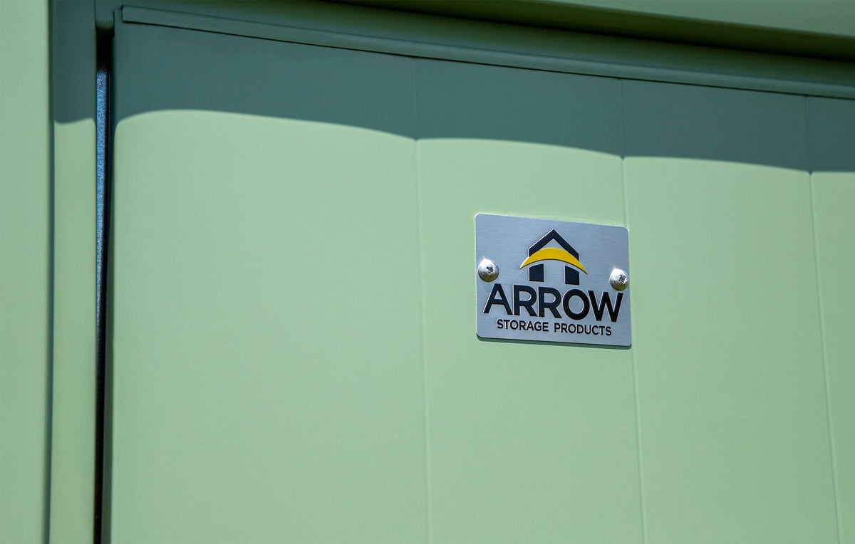Arrow Select Galvanized Steel Storage Shed, Sage Green, 10-ft x 12-ft