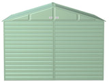 Arrow Select Galvanized Steel Storage Shed, Sage Green, 10-ft x 12-ft