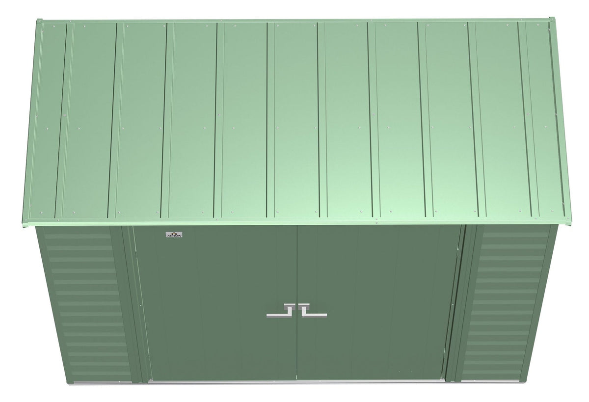 Arrow Select Galvanized Steel Storage Shed, Sage Green, 8-ft x 4-ft