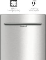 18 Inch Dishwasher with 8 Place settings, 6 Washing Programs, Stainless Steel Tub, UL/Energy Star- Stainless Steel