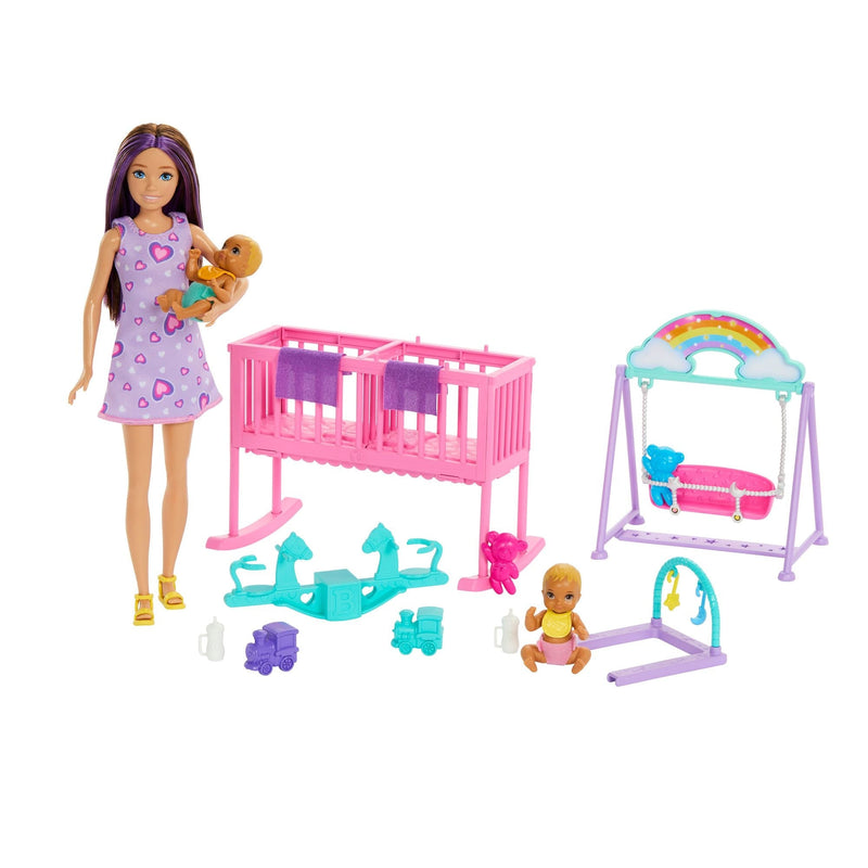 Skipper Babysitter Twinning Dolls & Toys Nursery Playset, Kids Ages 4+ Z4768