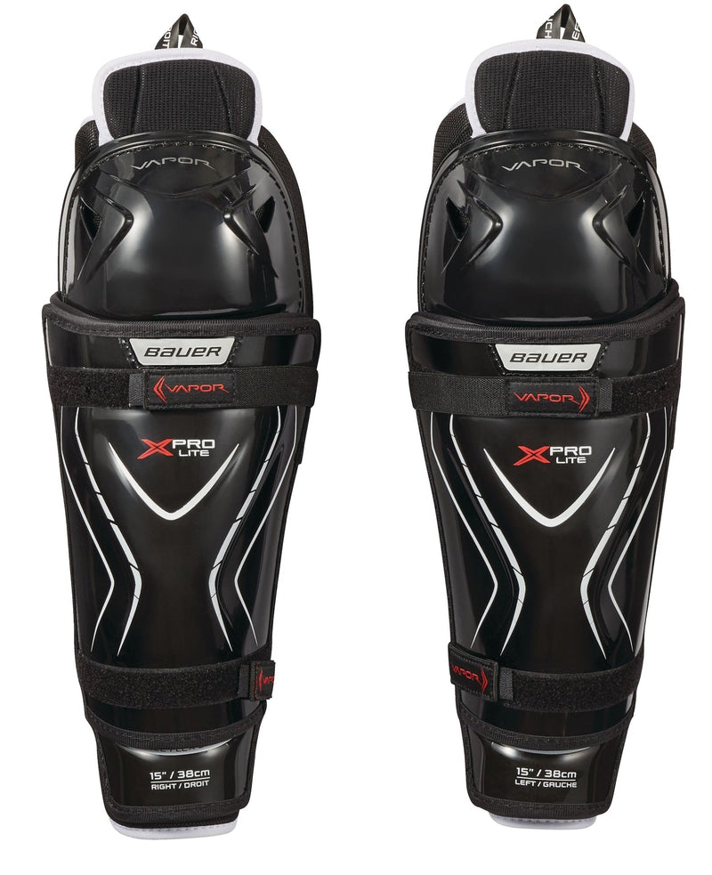 Vapor X Pro Lite Senior Hockey Shin Guards with Tapered Fit, Hyperlite HD Foam, Black N690