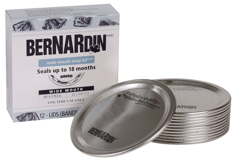 Wide Mouth Replacement Snap Lids for Mason Jars, 12-pk X179
