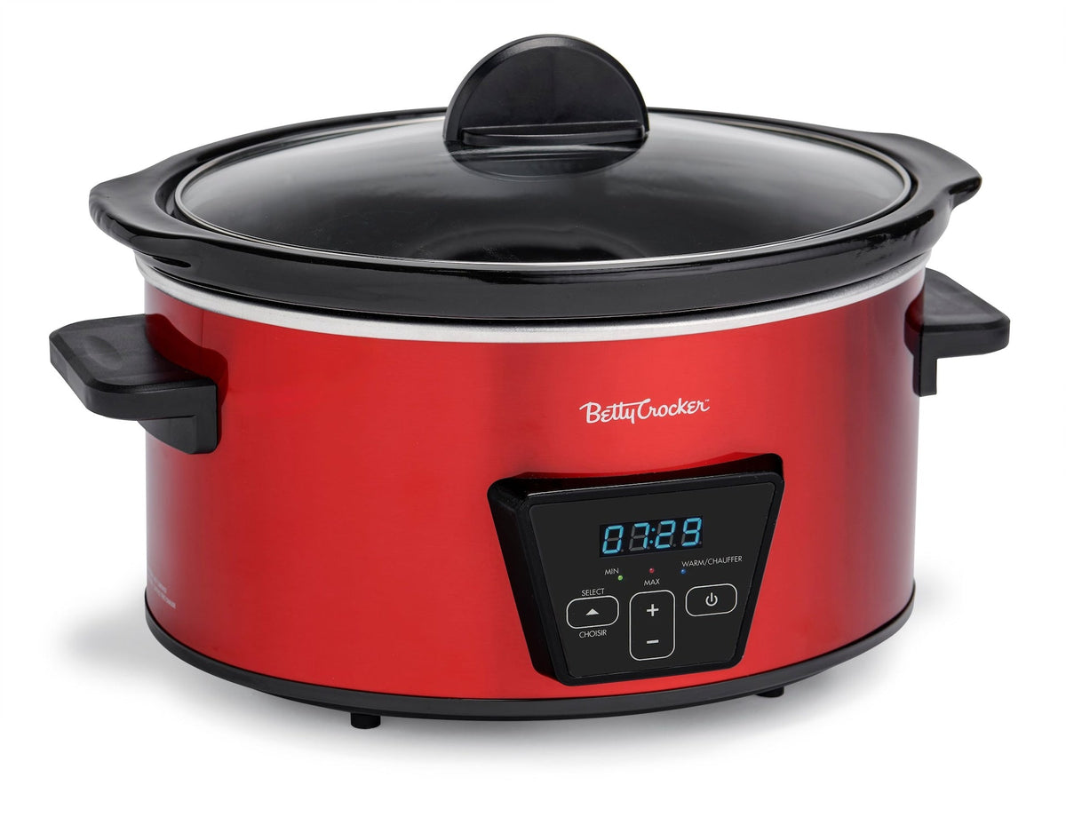 Digital Programmable Slow Cooker with Tempered Glass Lid, 5-qt