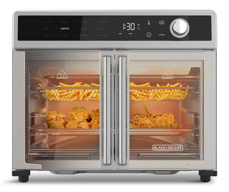 12-in-1 French Door Digital Countertop Convection Oven with Air Fry, 6-Slices E5107