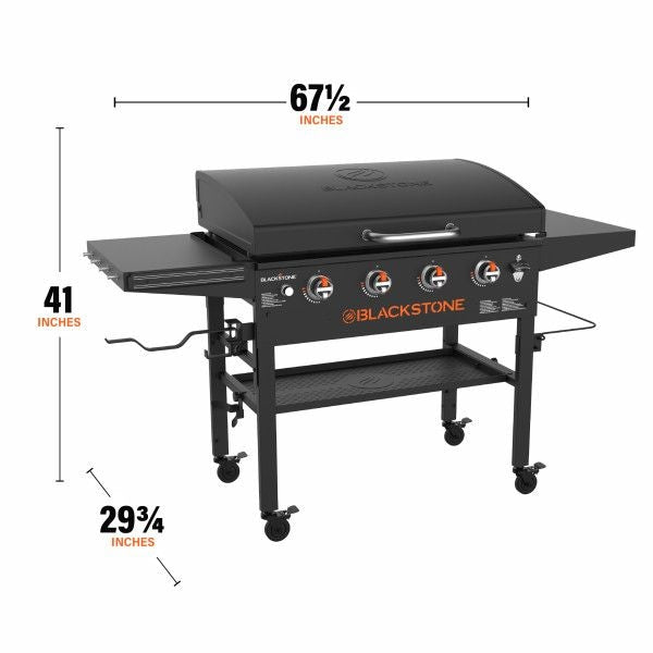 4-Burner LP Gas Portable Griddle with Lid, 36-in