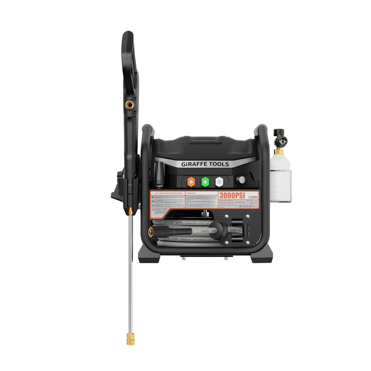 Brushless Electrical Pressure Washer 3000 PSI, with 50 ft retractable hose