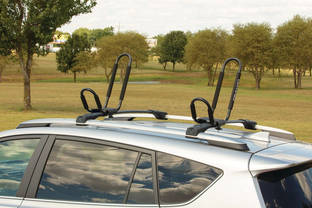 Certified Universal J-Rack Rooftop Mount Kayak Carrier, 2 Kayak Storage Capacity, Black