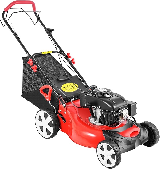 Self Propelled Gas Lawn Mower, 20-Inch 140cc OHV Engine 3-in-1 Gas Mower,Adjustable Cutting Height for Sports Fields, Community Greening, Municipal Greening O400
