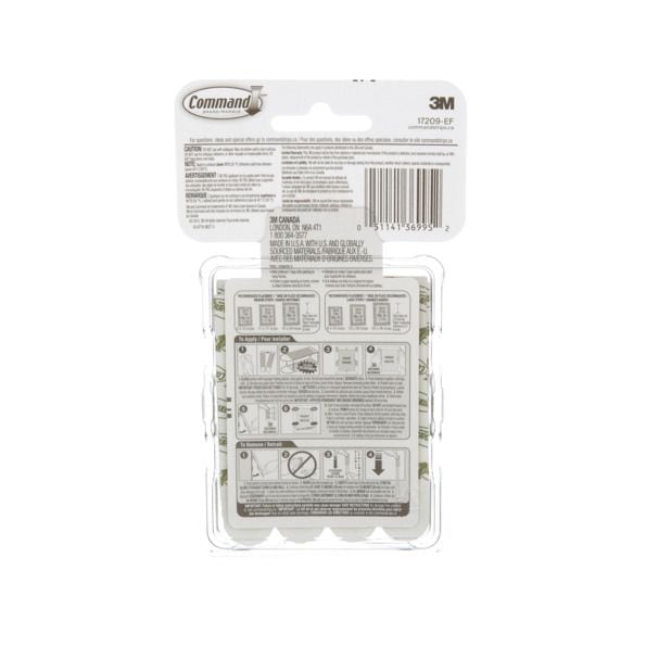 Adhesive Picture Hanging Strips Value Pack, White, 12-lbs to 16-lbs, Assorted Sizes, 24 Strips per Pack X3222