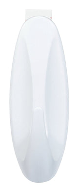 Command Large Designer Hook with Adhesive Strips, White, 5-lbs, 1 Strip per Pack