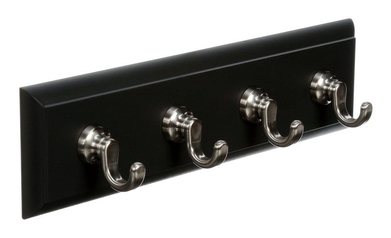 Slate 4-Hook Key Rail Organizer with Adhesive Strips, 2-lbs R7118