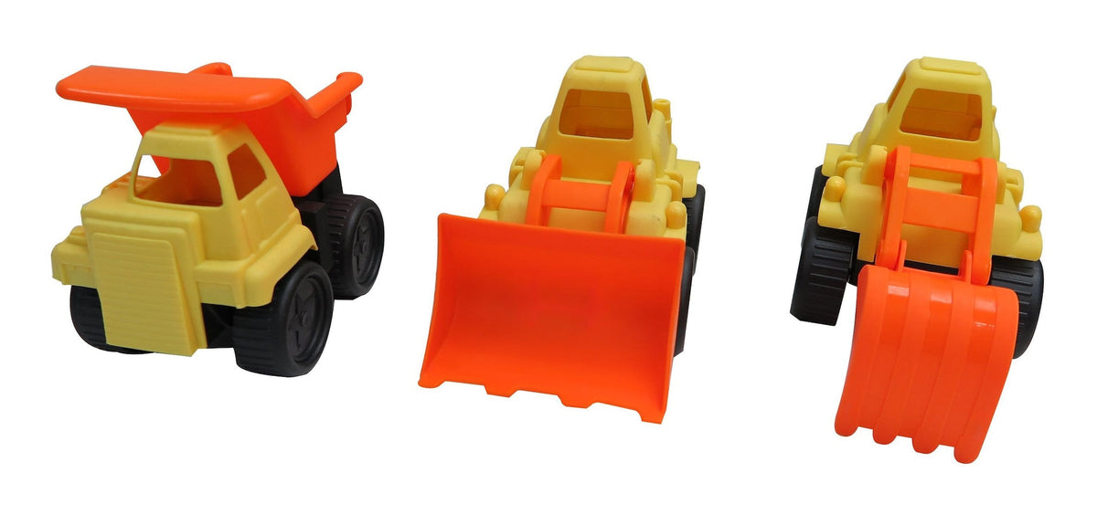 Construction Vehicles Floating Plastic Water Toy, Yellow/Orange, Assorted, Ages 2+, for Summer/Beach Activities
