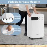 32 Pints Dehumidifier with Sleep Mode and 24H Timer for Home Basement-White