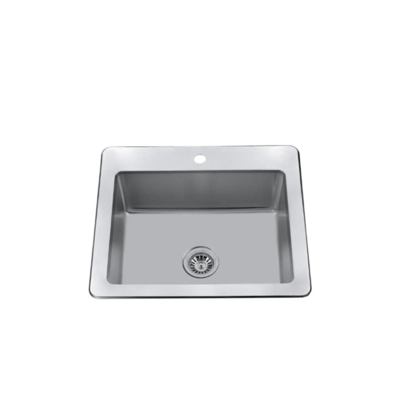 25-in Brushed Satin Stainless Steel Drop-in Sink V9035