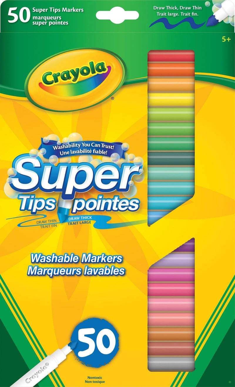 Super Tips Washable Markers, 50 Pieces, Multicolour M9260