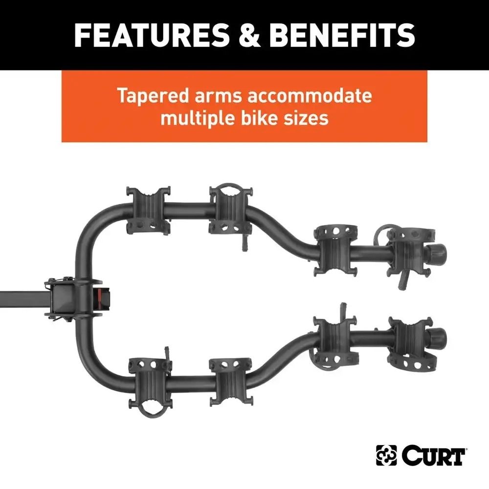 12126 Premium Hitch-Mounted Bike Rack (4-Bike, 2-in Shank)