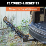 12126 Premium Hitch-Mounted Bike Rack (4-Bike, 2-in Shank)