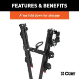 18013 Clamp-On 3-Bike Hitch Mount Bike Rack, Fits Over 2-in Receiver, Black