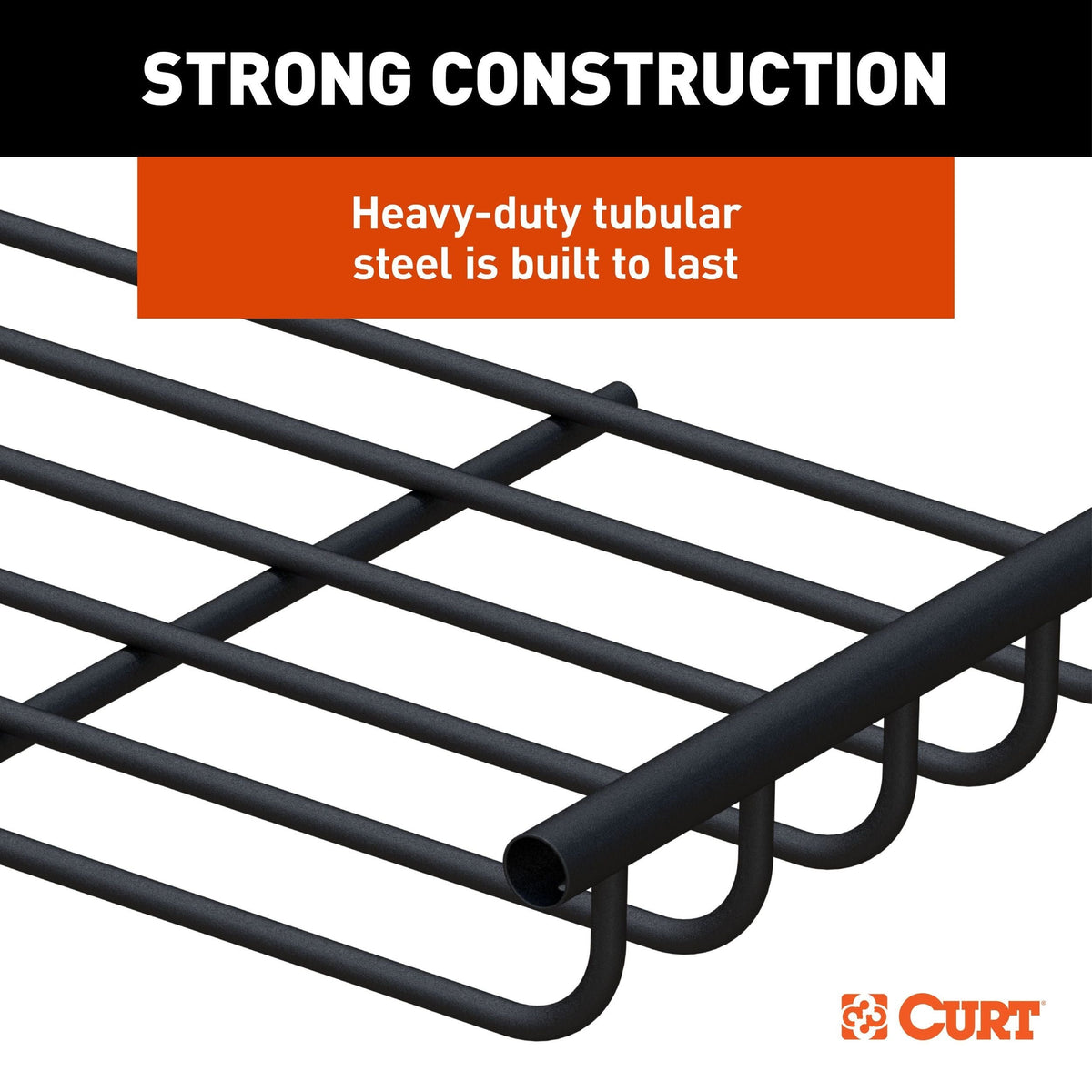 18124 Steel Roof Rack Cargo Basket/Carrier Extension, Black, 6-sq.ft