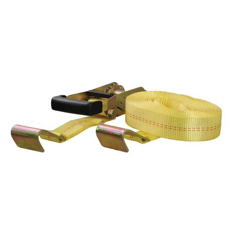 83048 27-ft Yellow Cargo Strap with Flat Hooks (3,333-lb) C2866