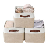 Large Soft-Sided Foldable Storage Basket, 3-pk, Beige