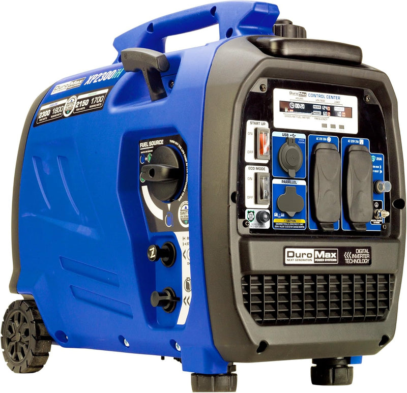 2300-watt dual-fuel portable digital inverter generator - Dual fuel (gasoline and propane), suitable for RVs and emergency use L8045