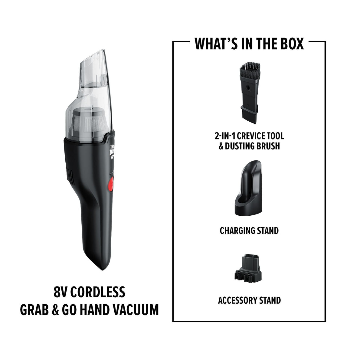 Dirt Devil Grab & Go+ Cordless Hand Vacuum, 8V