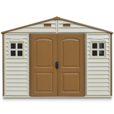 Woodside Vinyl Resin Garden Shed, Brown, 10-1/2-ft x 8-ft