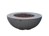 Lunar Bowl Fire Pit, Natural Gas, Light Grey, 45,000 BTU
